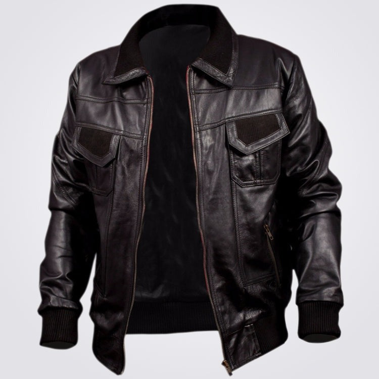 American Bomber Premium Leather Jacket for Men