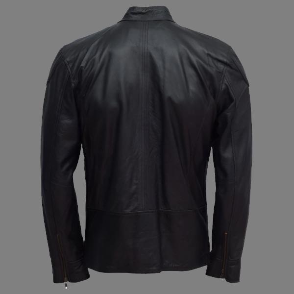 Lightweight Men Soft Black Sheepskin Jacket