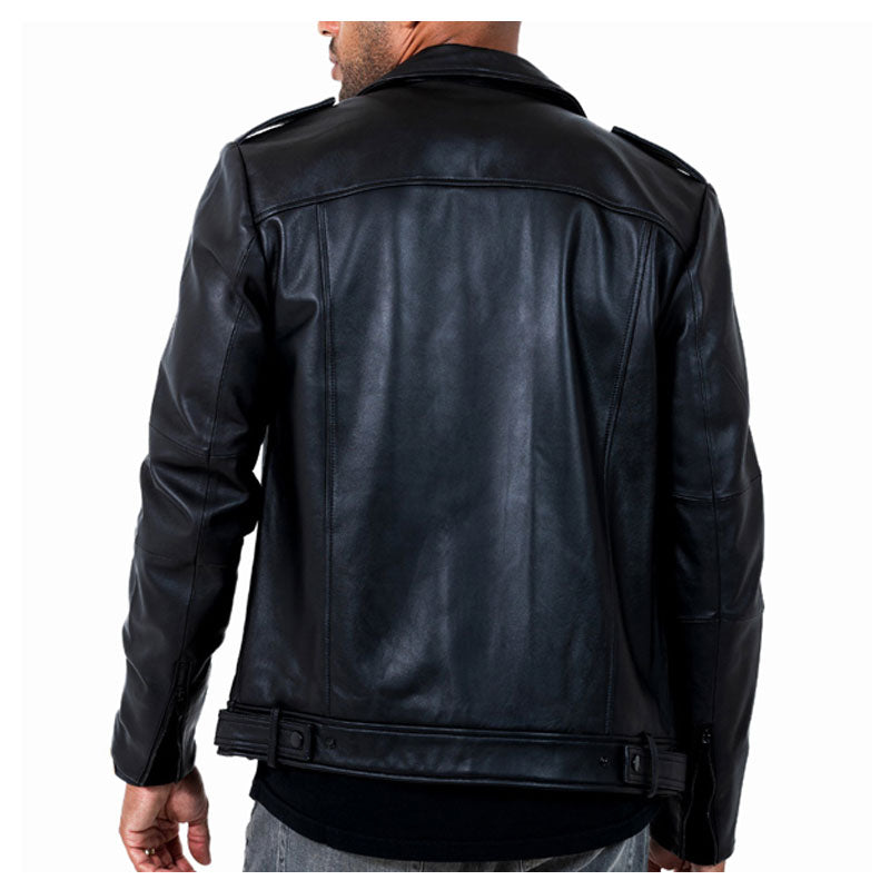 Men's Phantom Leather Moto Jacket - Sleek, Stylish & Durable