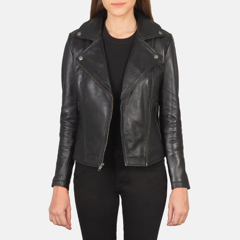 Flashback Black Leather Biker Jacket Iconic & Bold Street Style