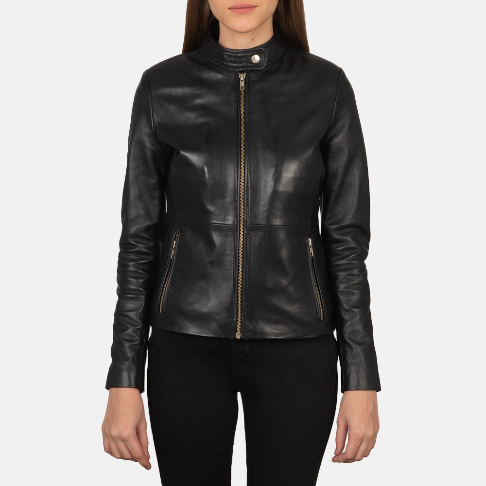 Rave Black Leather Biker Jacket Bold, Rugged & Timeless Style