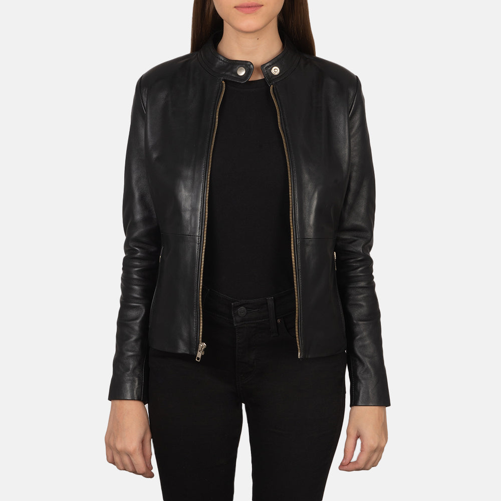 Rave Black Leather Biker Jacket Bold, Rugged & Timeless Style