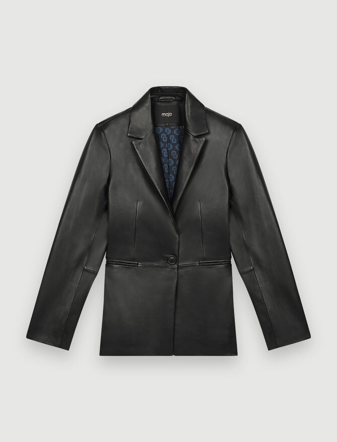 Women's Black Leather Blazer – Avanzar Leather