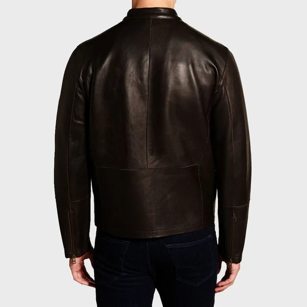 Men’s Classy Lambskin Leather Moto Jacket Biker Style