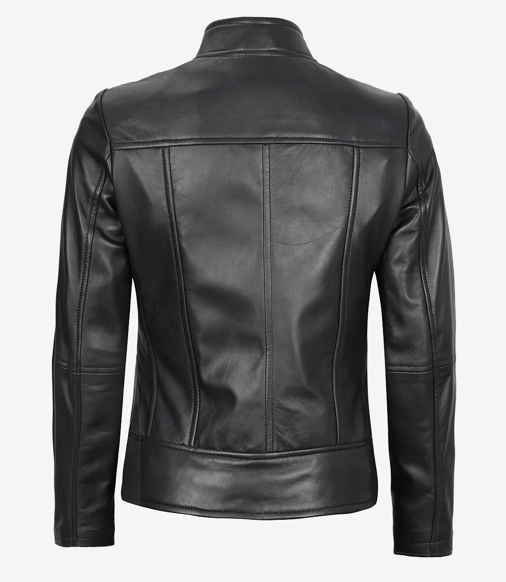 Avanzar Women’s Black RacerFit Leather Jacket