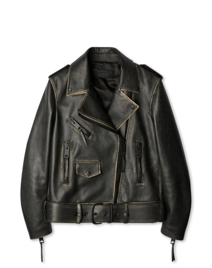 Women's Black Vintage Biker Leather Jacket