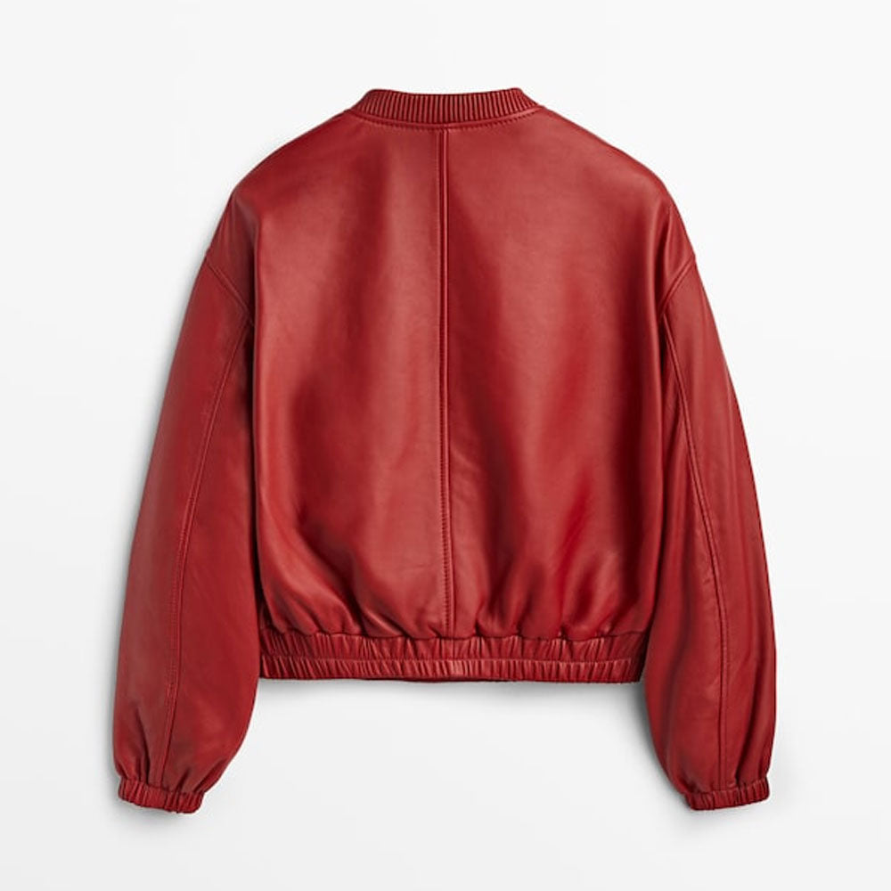 Women's Aviator Sheepskin Leather Bomber Jacket