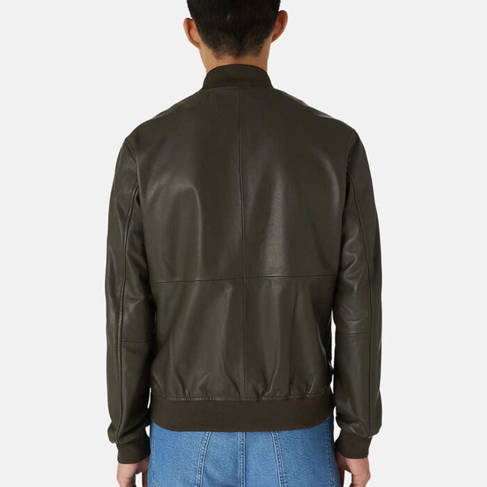 Men’s Classic Bomber Leather Jacket