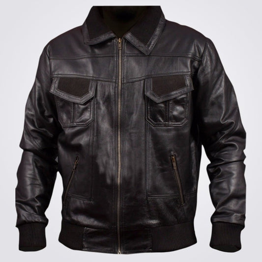 American Bomber Premium Leather Jacket for Men