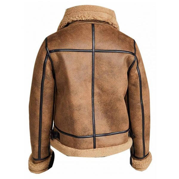 B3 Sheepskin Aviator Flight Fur Shearling Bomber Jacket by Avanzar Leather