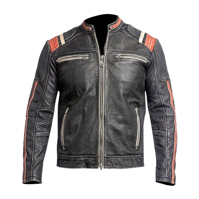 Mens Vintage Motorcycle Leather Jacket