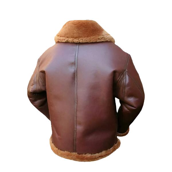 Brown Bomber Single Belted Leather Jacket - Classic & Sleek