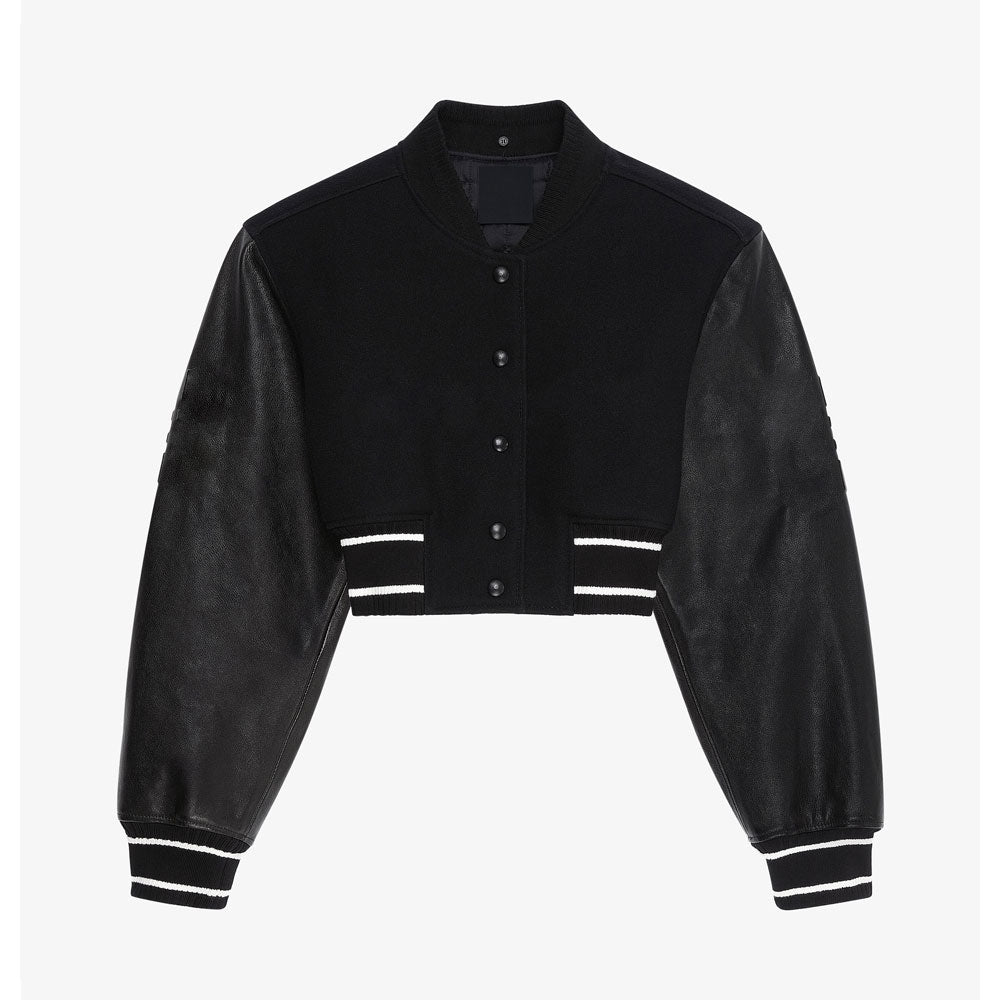 Black Women's Aviator Sheepskin Leather Bomber Jacket
