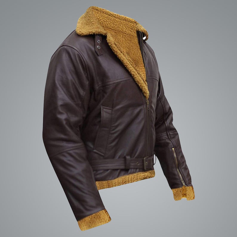 Men's B3 Flying Aviator Pilot Shearling Jacket