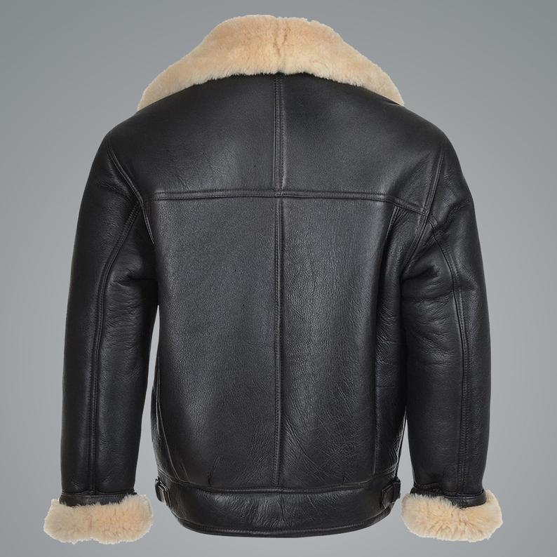Men's B3 Flying Cockpit Aviator Shearling Jacket by Avanzar