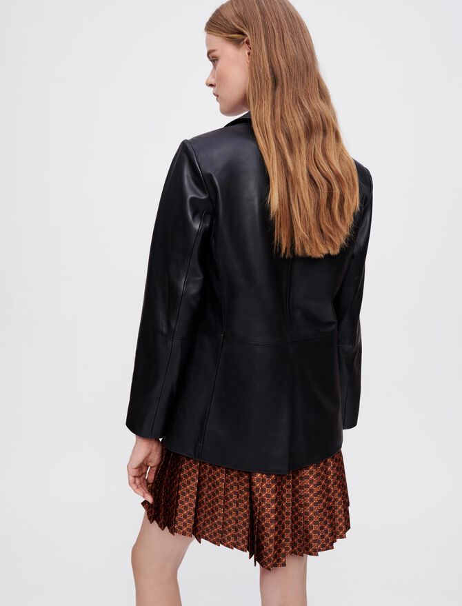 Women's Black Leather Blazer – Avanzar Leather
