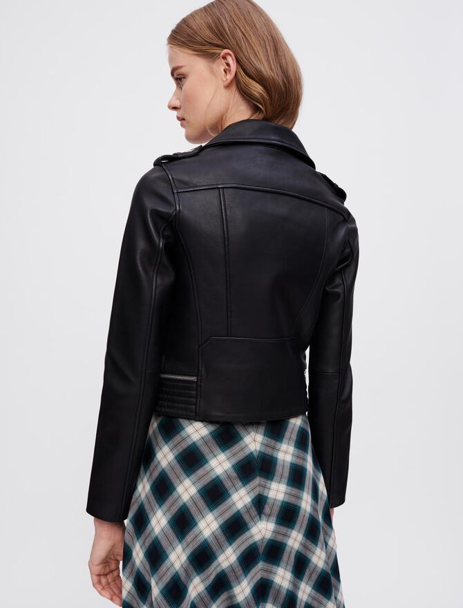 Women's Black Trendy Leather Biker Jacket