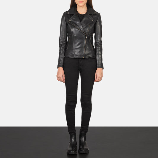 Flashback Black Leather Biker Jacket Iconic & Bold Street Style