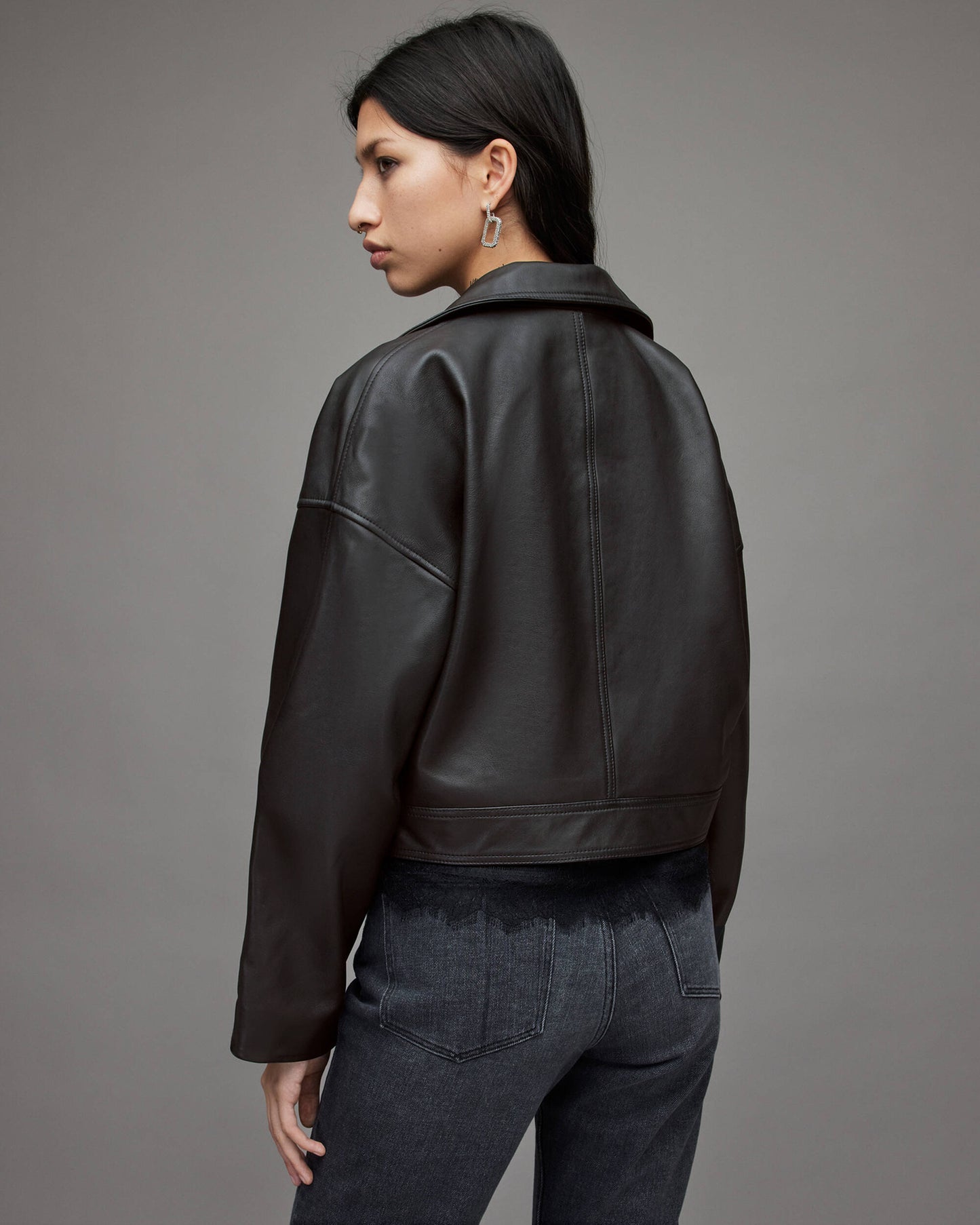 Women’s Black Biker Leather Jacket