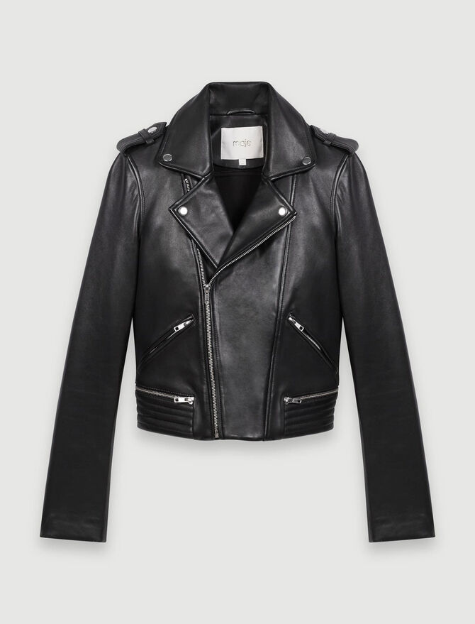 Women's Black Trendy Leather Biker Jacket