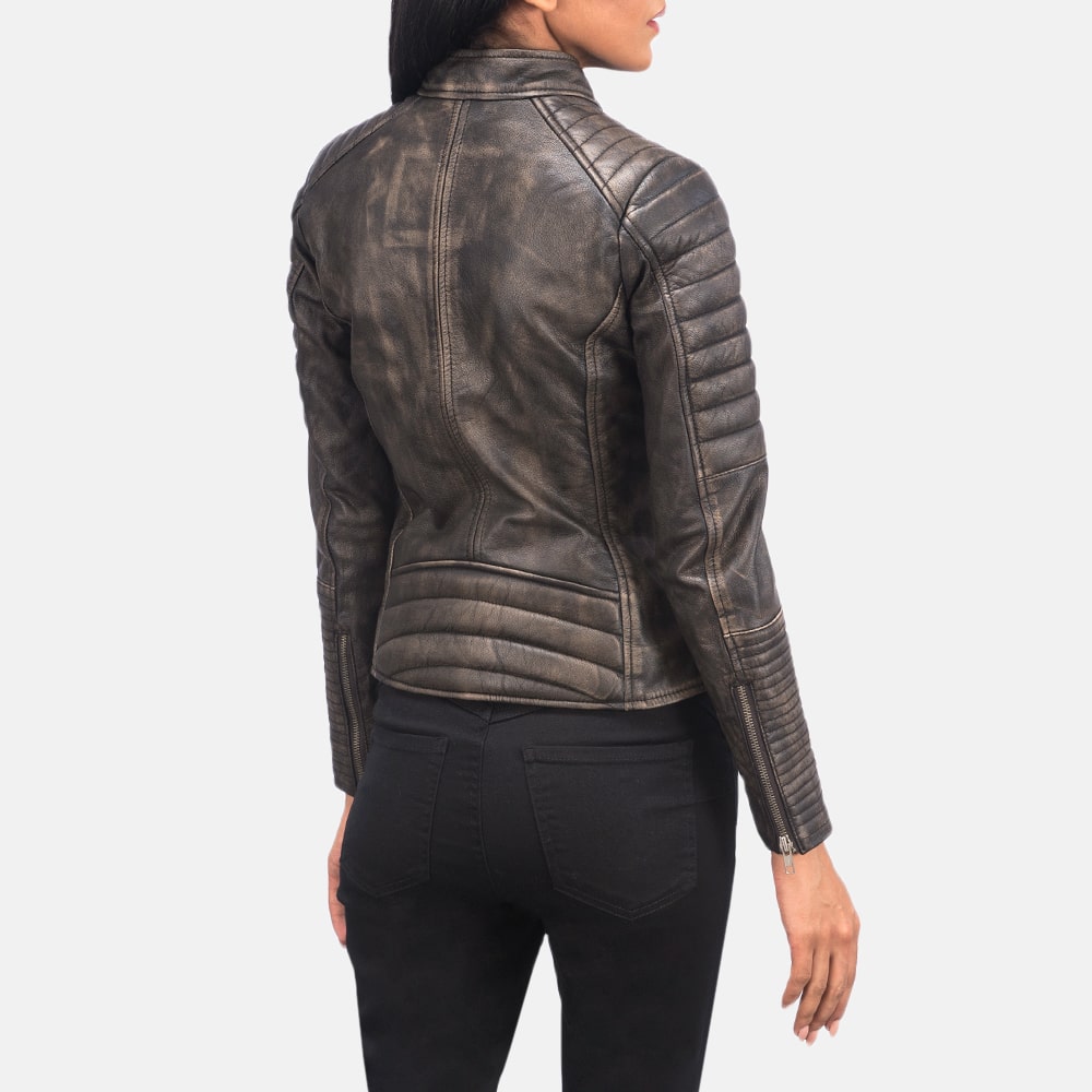 Women’s Black Vintage Motorcycle Leather Jacket