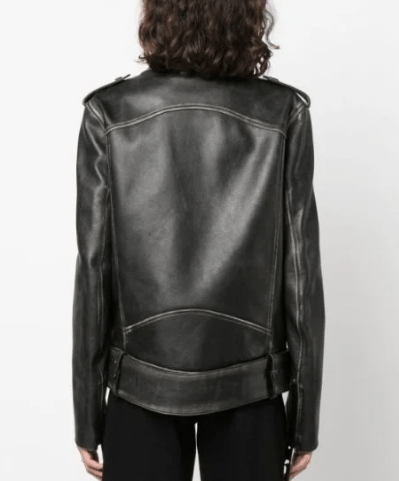 Women's Distressed Black Vintage Leather Jacket
