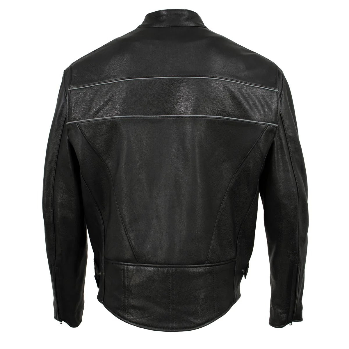 Echo Black Premium Leather Motorcycle Jacket for Men