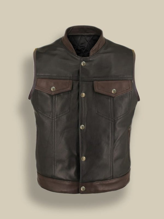 Brown Leather Vests