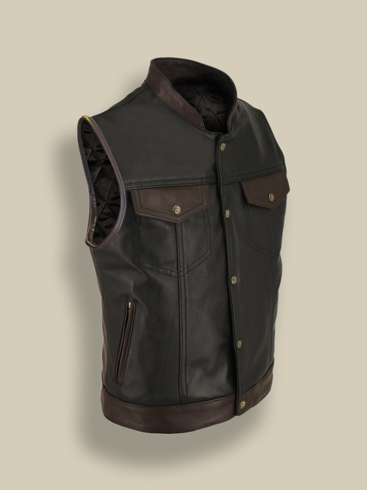 Brown Leather Vests