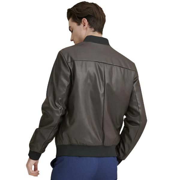 Men’s Dark Brown Bomber Leather Jacket