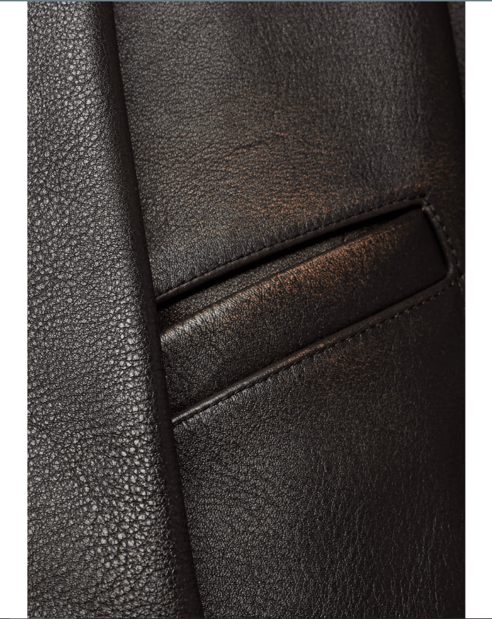 Women's Black Distressed Vintage Leather Jacket with Unique Finish