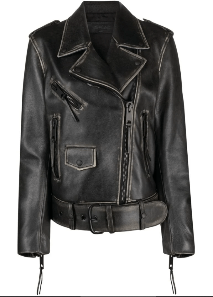 Women's Distressed Black Vintage Leather Jacket