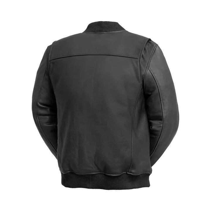 Men’s Classic Black Motorcycle Leather Jacket