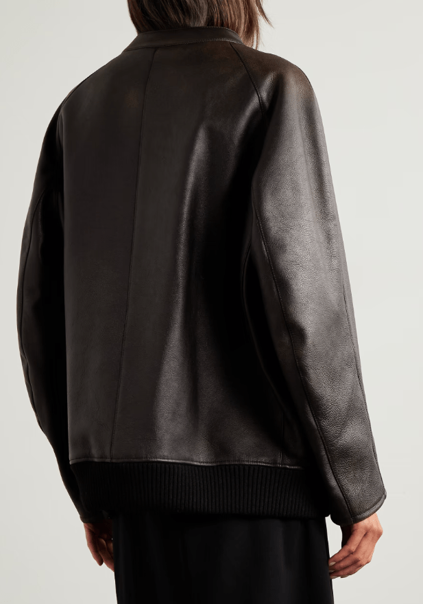 Women's Black Distressed Vintage Leather Jacket with Unique Finish